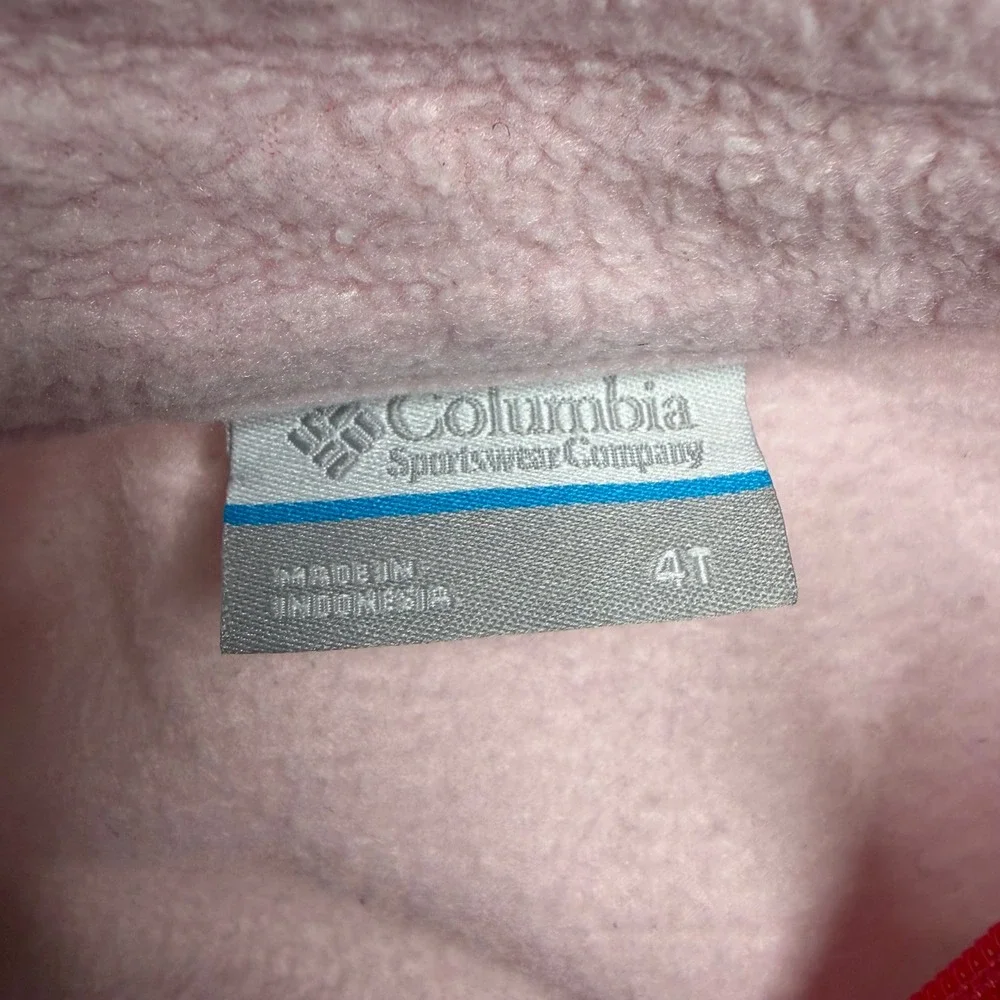 Columbia Benton Springs Pink Full Zip Fleece‎ Jacket Kids 4T XA6002